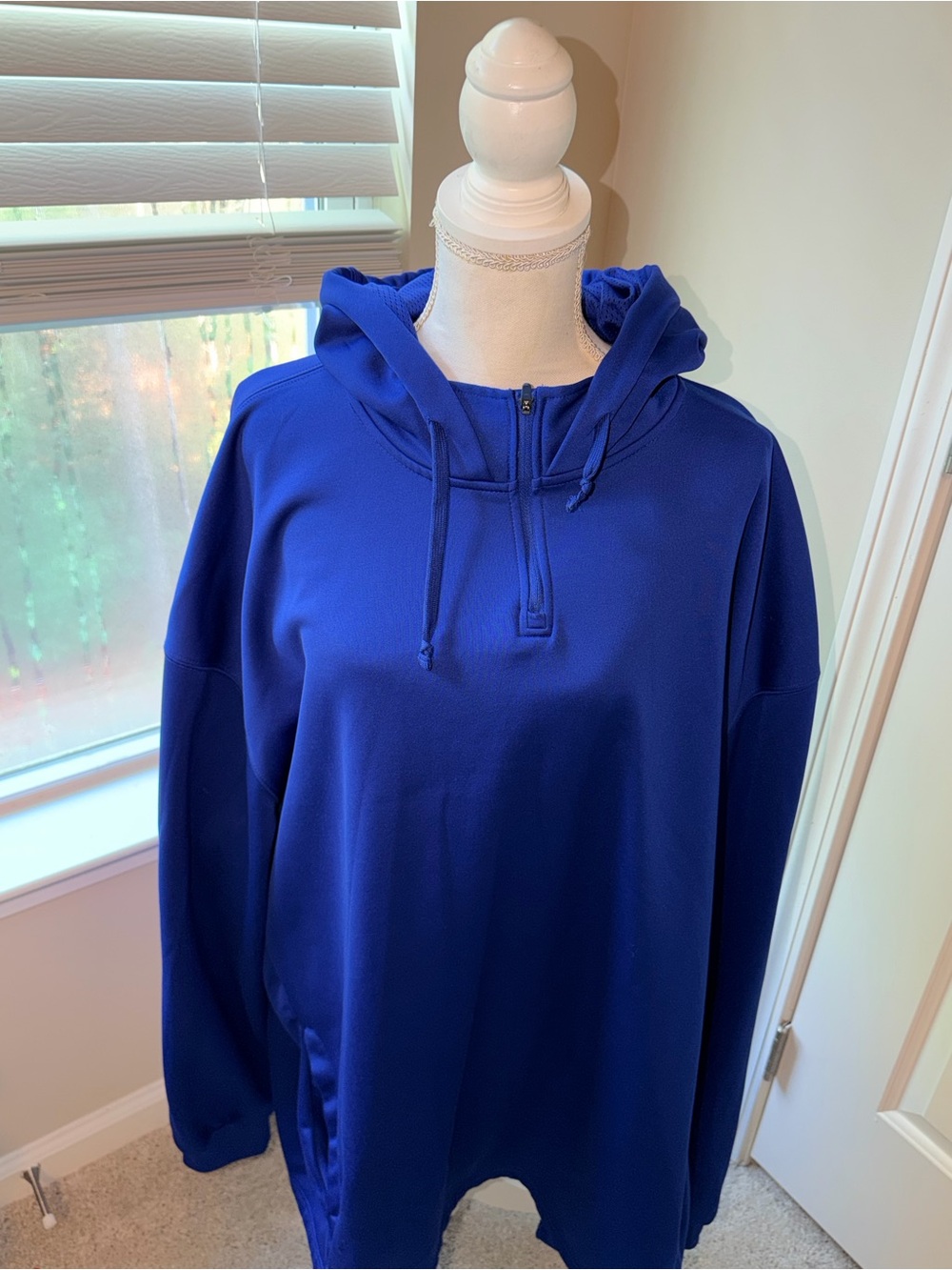 Majestic Men's Electric Blue Half-Zip Hoodie 3XL